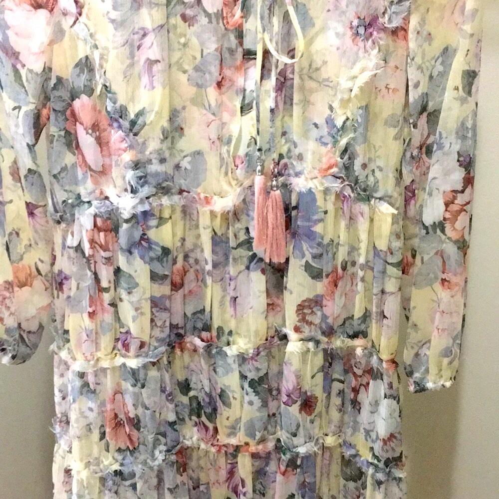 FLORAL CHIFFON DRESS - Picture 3 of 11